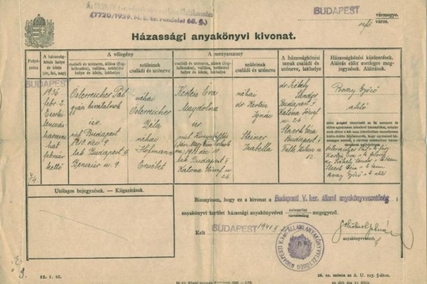 budapest házassági anyakönyvek