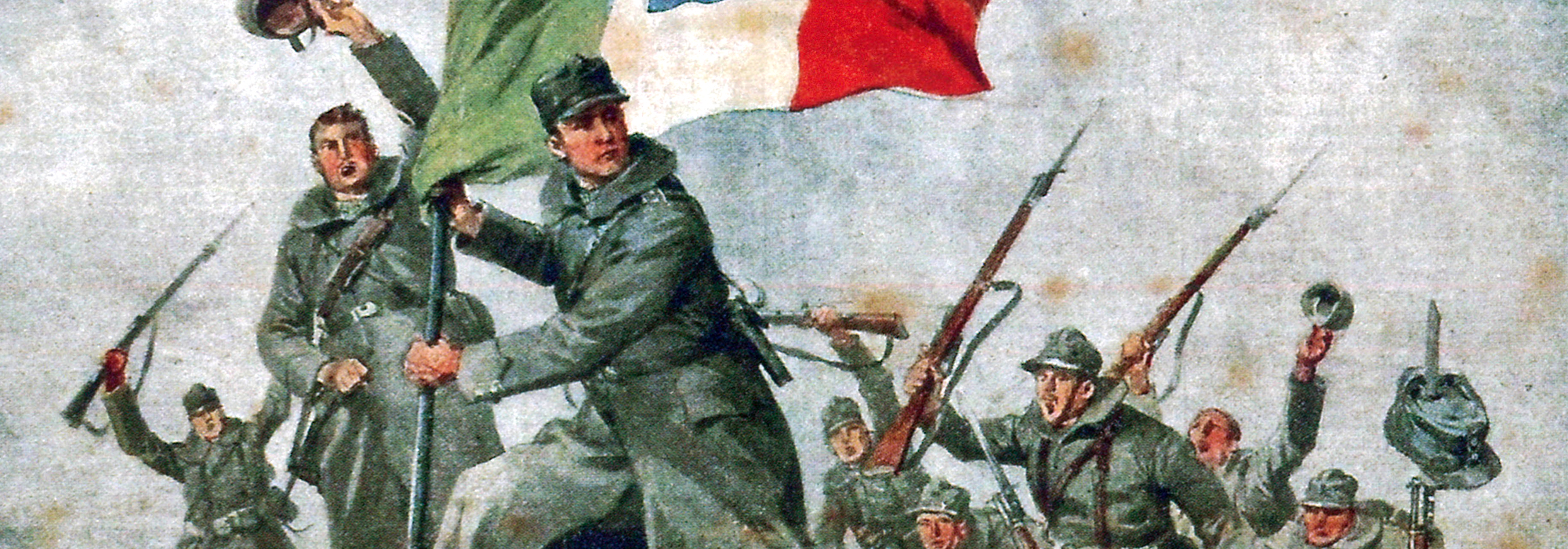A győzelmet hirdető olasz propagandafestmény