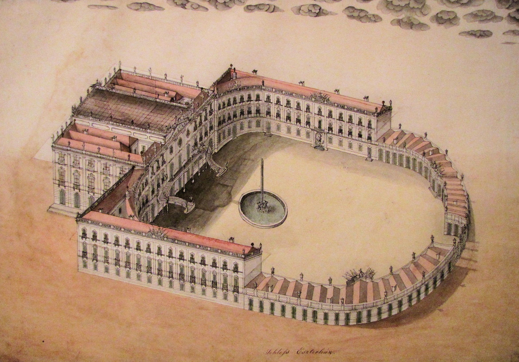 A kastély látványterve. Forrás: Wikipédia
