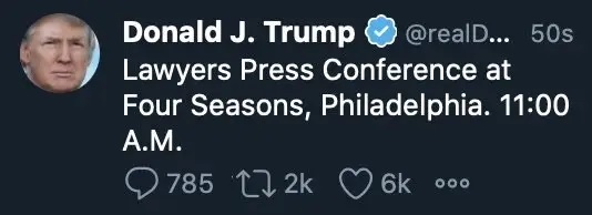 Trump, Twitter, Four Seasons