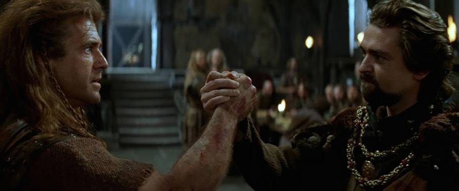 William Wallace (Mel Gibson) és Robert Bruce (Angus Macfadyen) - forrás: A Rettenthetetlen