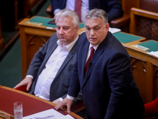 Orbán Viktor a Parlamentben 