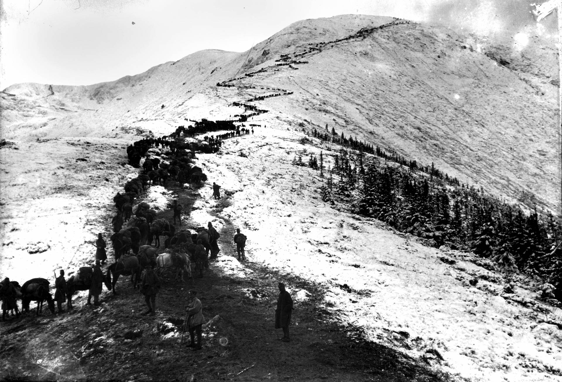 Az Alpenkorps átkelése a hegyeken